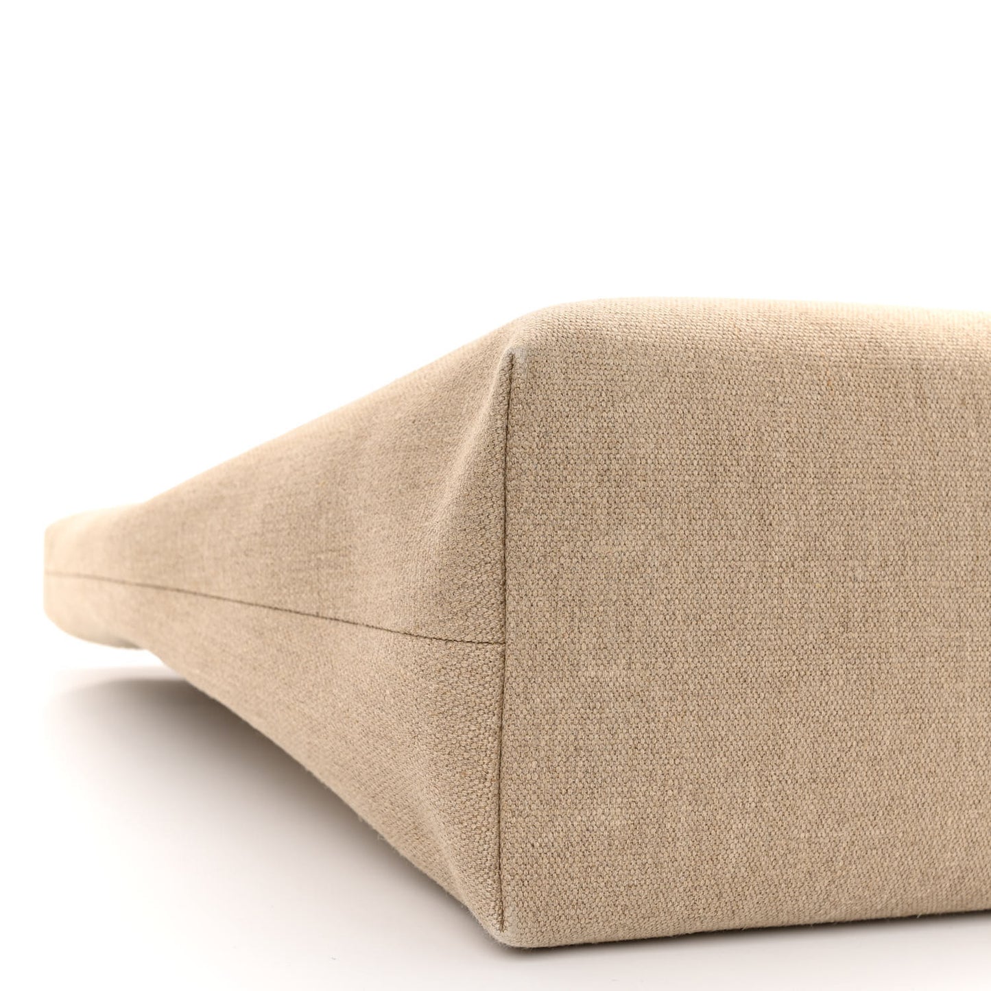 Canvas Calfskin Paris Horizontal Cabas Tan