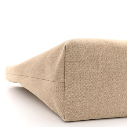 Celine Canvas Calfskin Paris Horizontal Cabas Tan 8 of 10