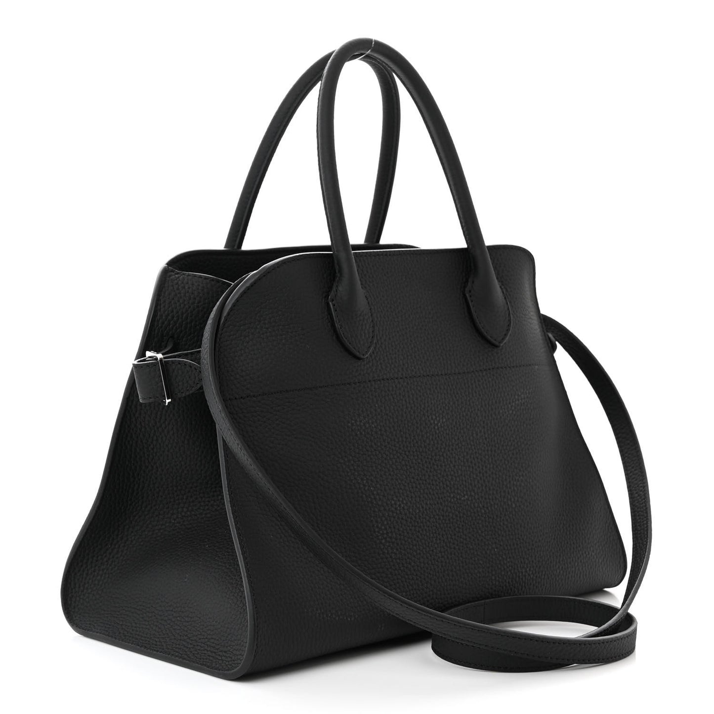 Matte Grained Calfskin Soft Margaux 12 Black