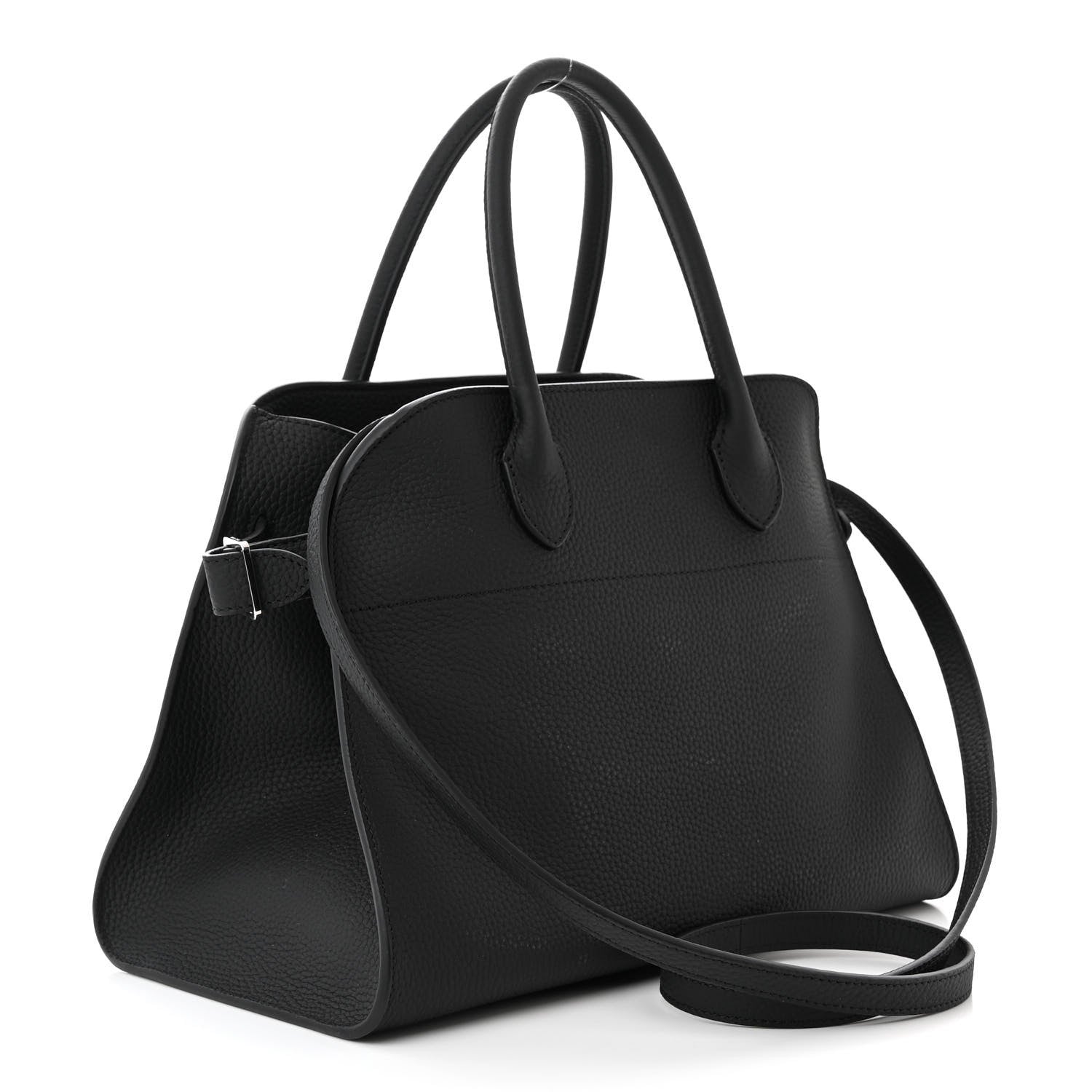 The Row Matte Grained Calfskin Soft Margaux 12 Black 3 of 10