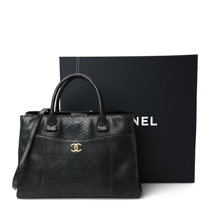 Chanel Snakeskin  Medium Executive Cerf Shopper Tote Black 11 of 11