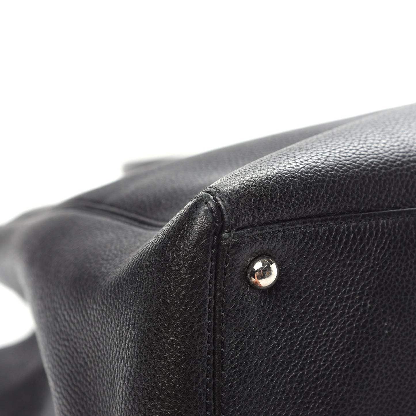 Calfskin Cerf Executive Shopper Tote Black