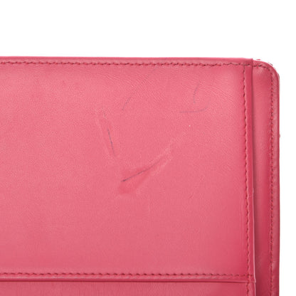 Chanel Patent Calfskin Quilted Double Stitch Yen Wallet Pink 12 of 12
