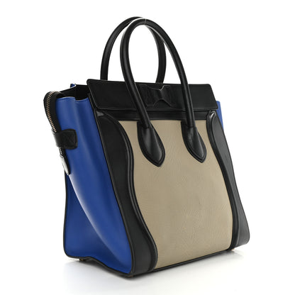 Celine Elephant Calfskin Mini Tri-Color Luggage Beige 2 of 18