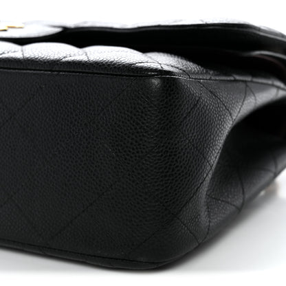 Chanel Caviar Quilted Jumbo Double Flap Black 10 of 11