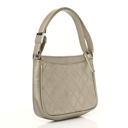 Chanel Metallic Caviar Quilted CC Hobo Gold 3 of 10