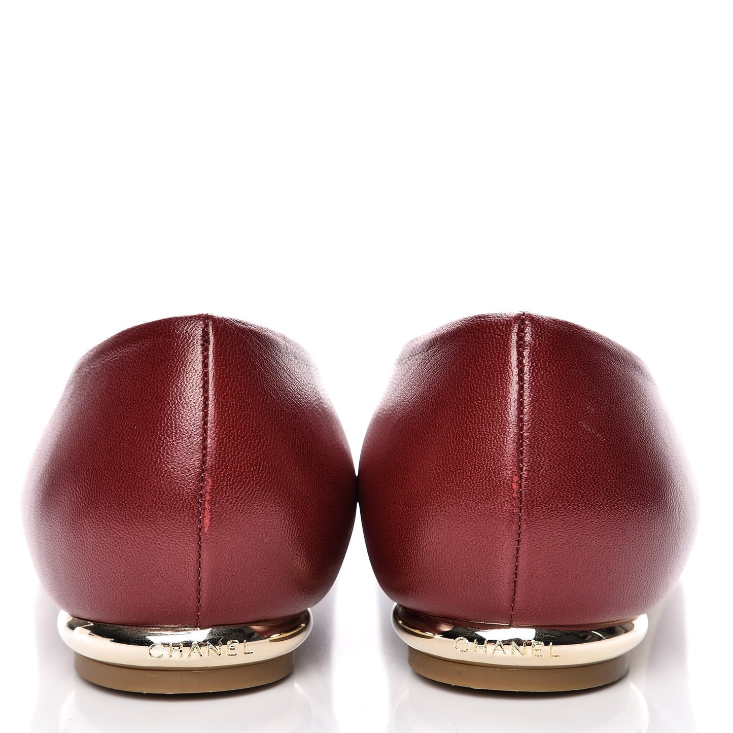 Lambskin Cap Toe Flats 40 Red