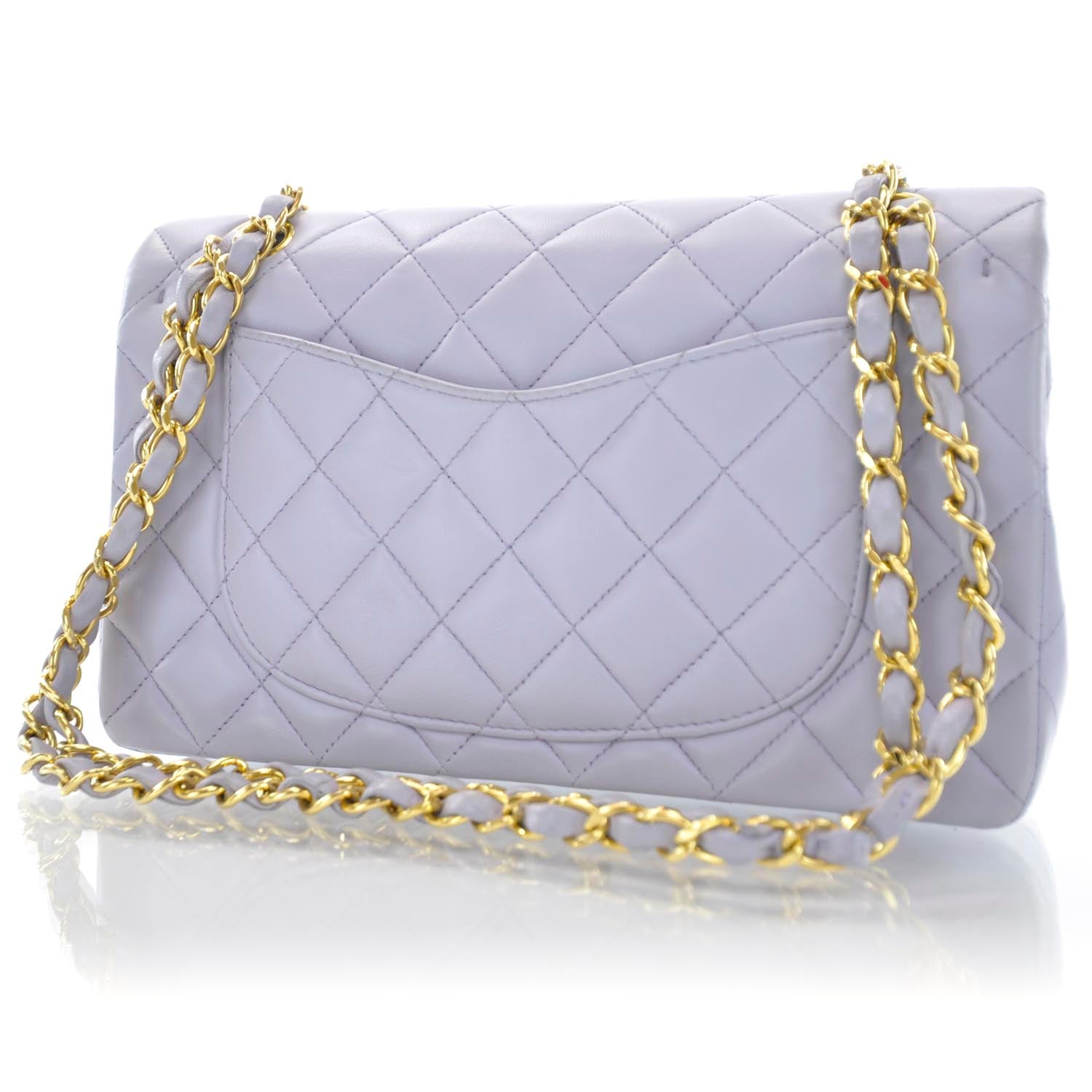 Chanel Lambskin Quilted Small Double Flap Lilac 3 of 11