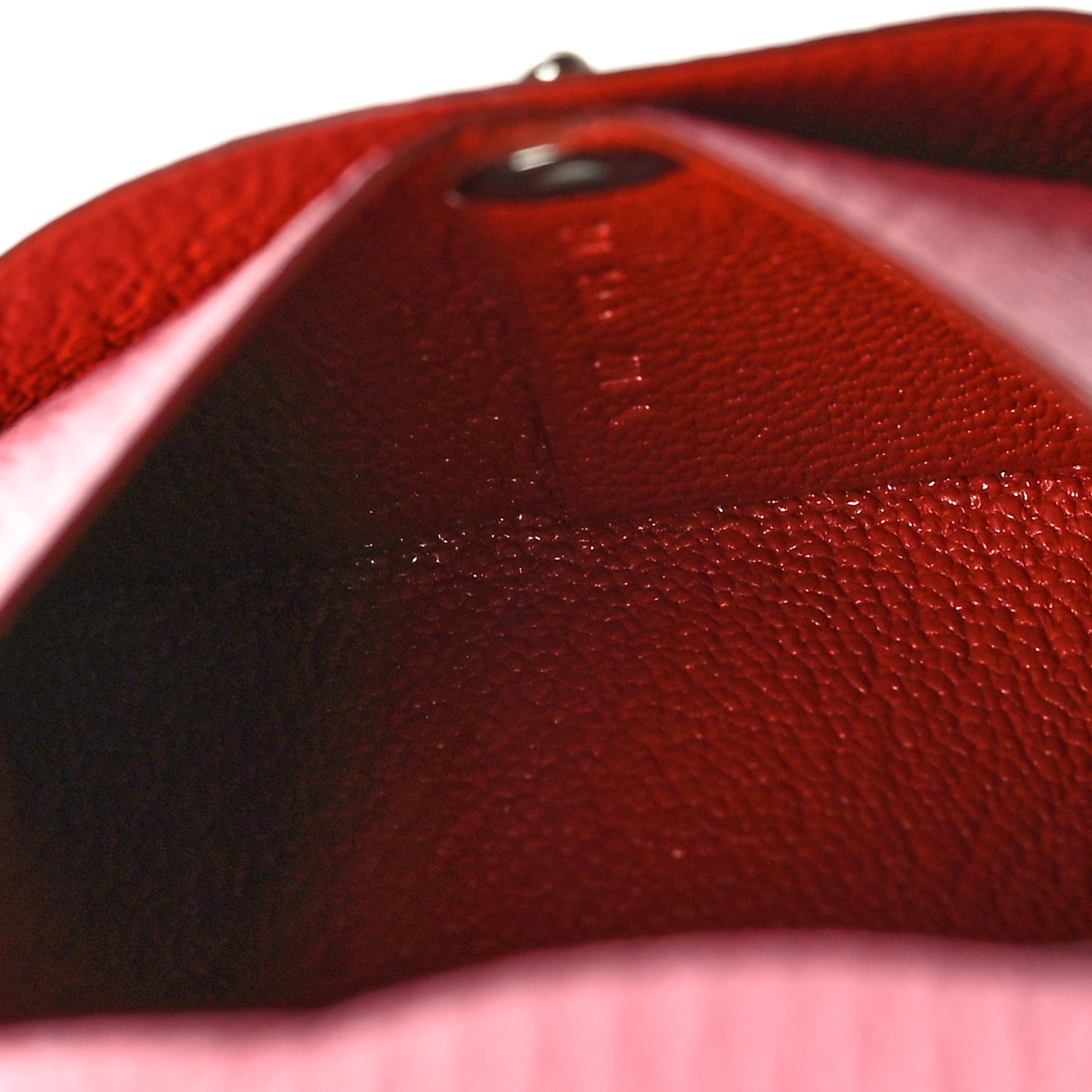 Chevre Mysore Verso Bastia Coin Purse Rose Confetti Brique