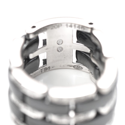 Chanel 18K White Gold Black Ceramic Diamond Large Ultra Ring 54 7 5 of 5