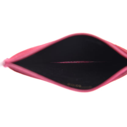 Saint Laurent Grain De Poudre Matelasse Chevron Monogram Credit Card Case Fresh Fuxia 5 of 11