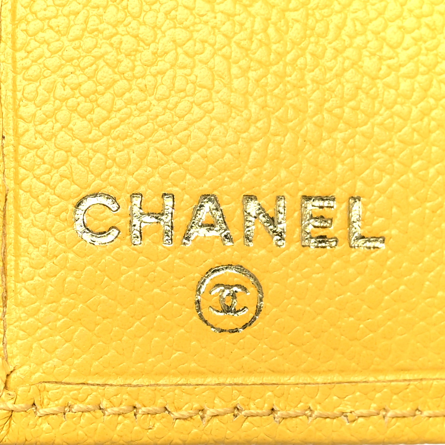 Chanel Grained Calfskin CC Button 6 Key Holder Yellow 6 of 8
