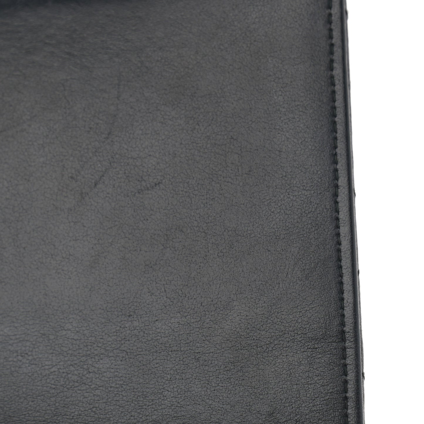 Letter Calfskin Embossed Quilted Square Wallet On Chain WOC Black