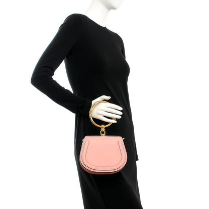 Chloe Calfskin Suede Small Nile Bracelet Bag Washed Pink 3 of 9