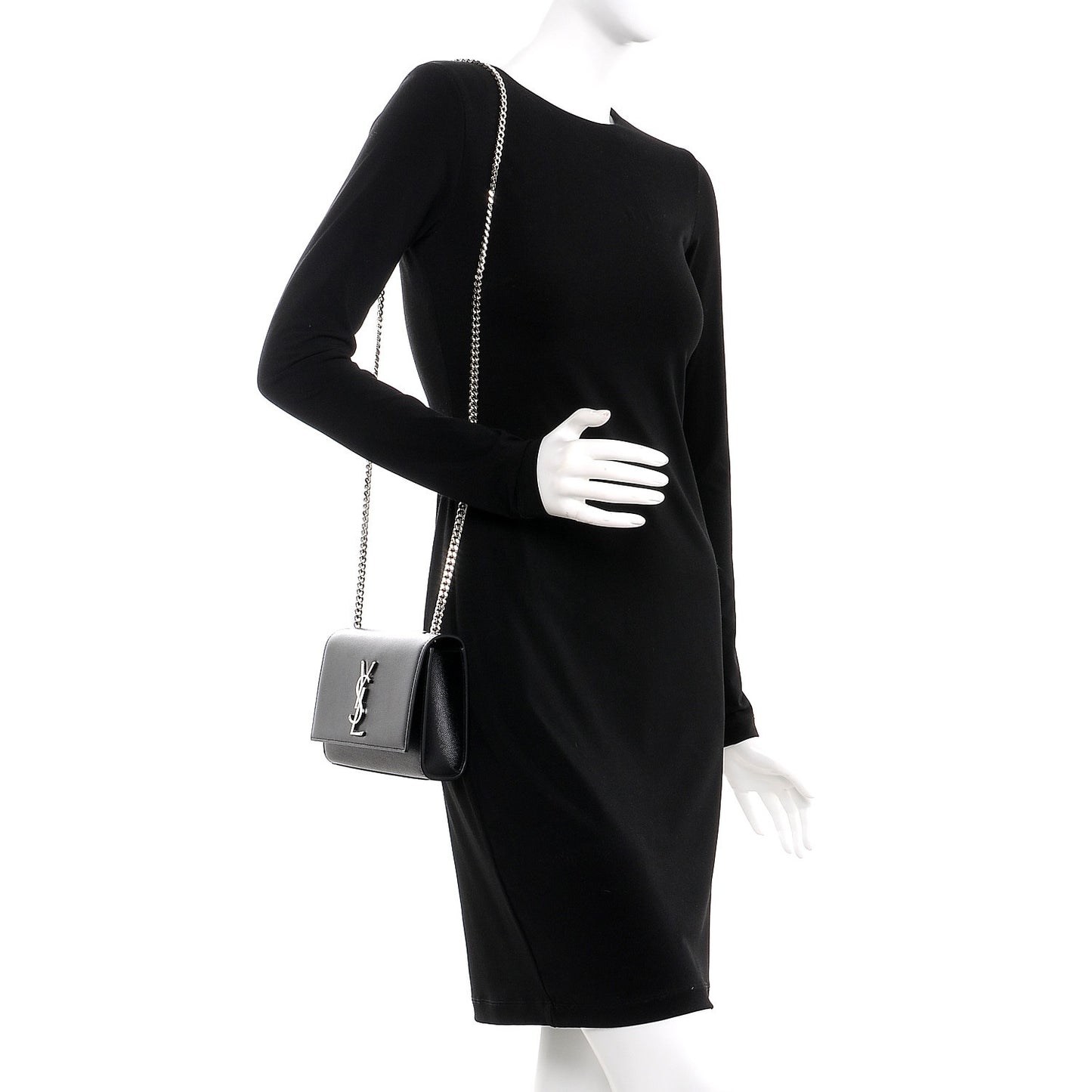 Grain De Poudre Small Monogram Kate Satchel Black