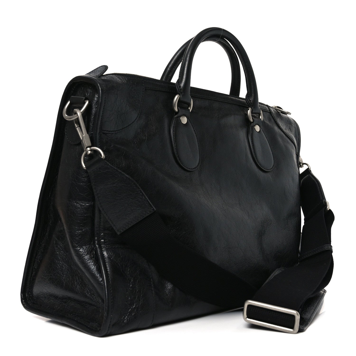 Gucci Fluffy Calfskin Morpheus Weekender Duffle Black 3 of 10