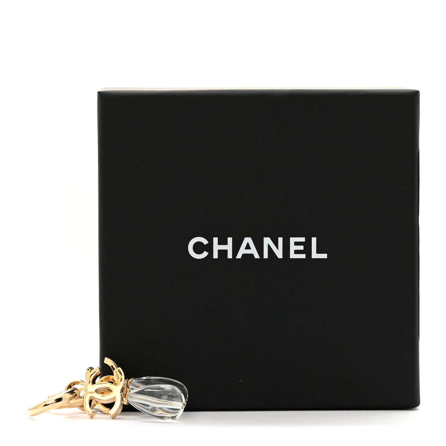 Bead CC Drop Earrings Gold