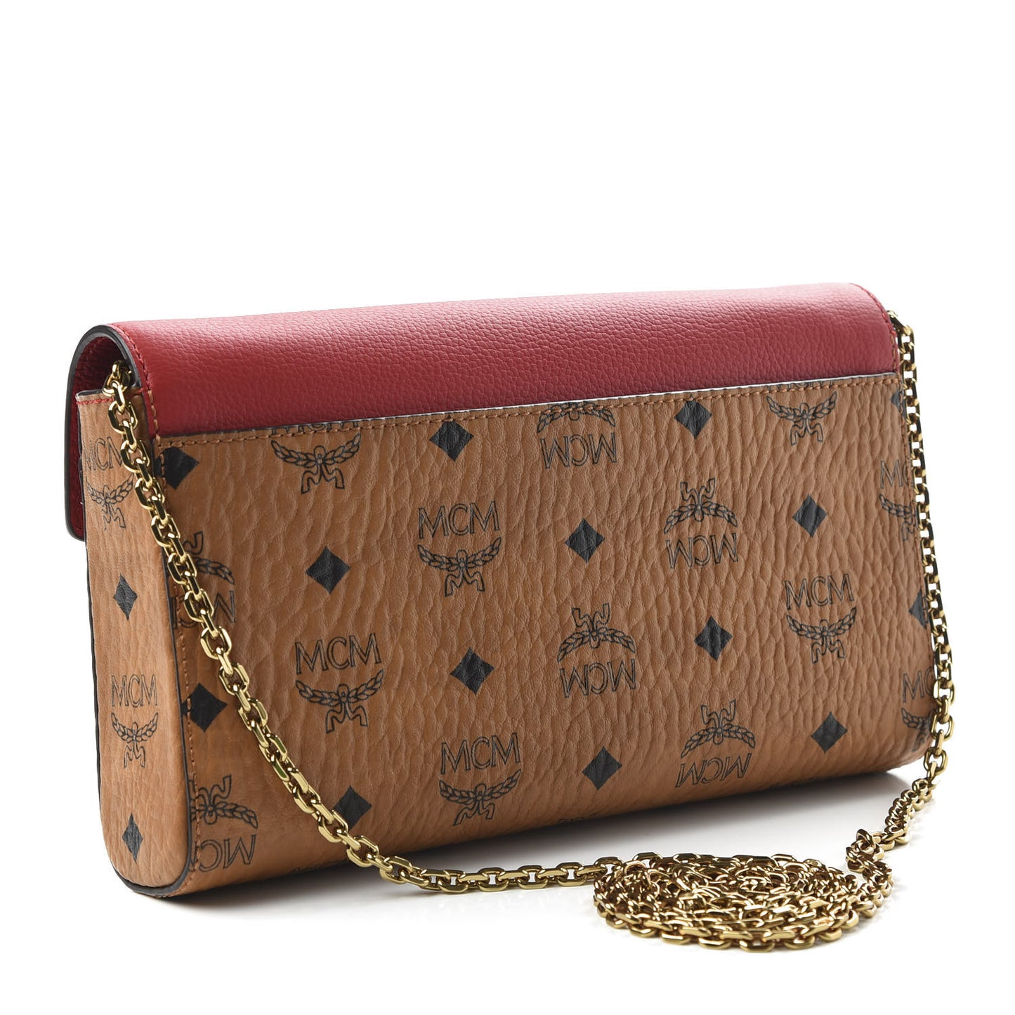 Visetos Millie Wallet On Chain Cognac Ruby Red