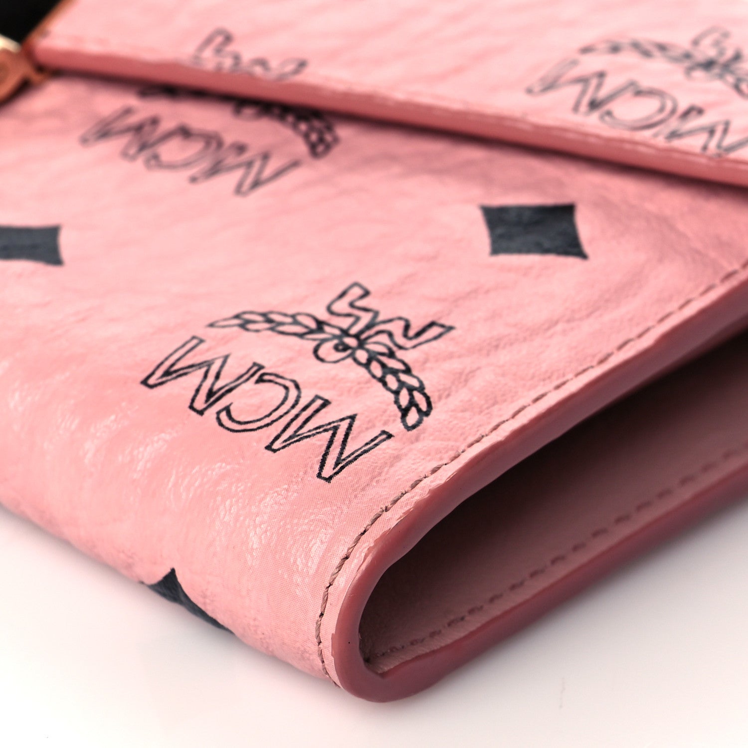 MCM Visetos Large Patricia Wallet On Chain Soft Pink 10 of 10