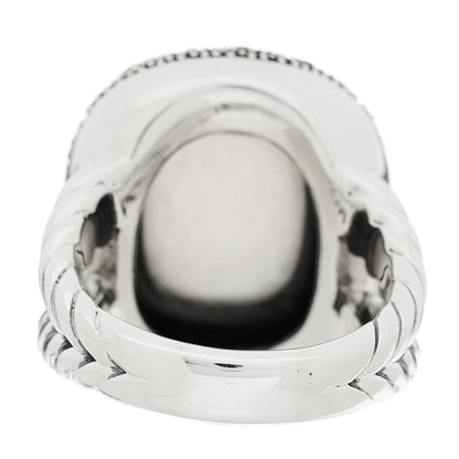 David Yurman Sterling Silver Diamond Mother of Pearl Quartz 14mm Midnight Melange Ring 59 8.75 4 of 5