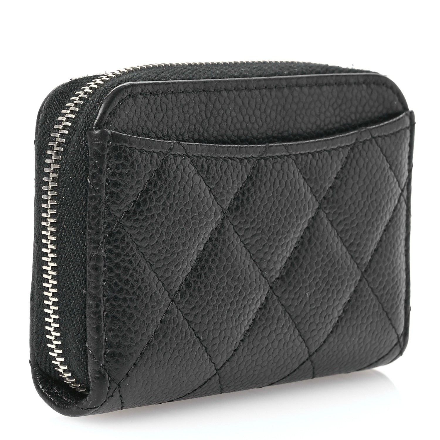 Chanel Caviar Quilted Classic Zipped Coin Purse Black 3 of 7