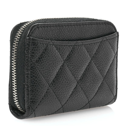 Chanel Caviar Quilted Classic Zipped Coin Purse Black 3 of 7