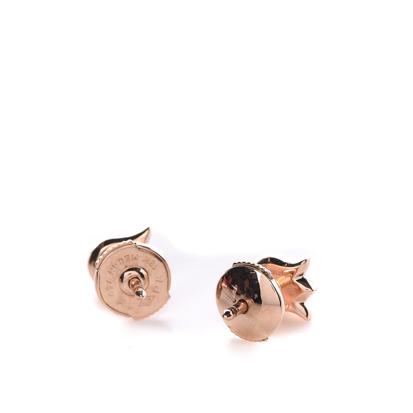 18K Pink Gold Tulip Earrings