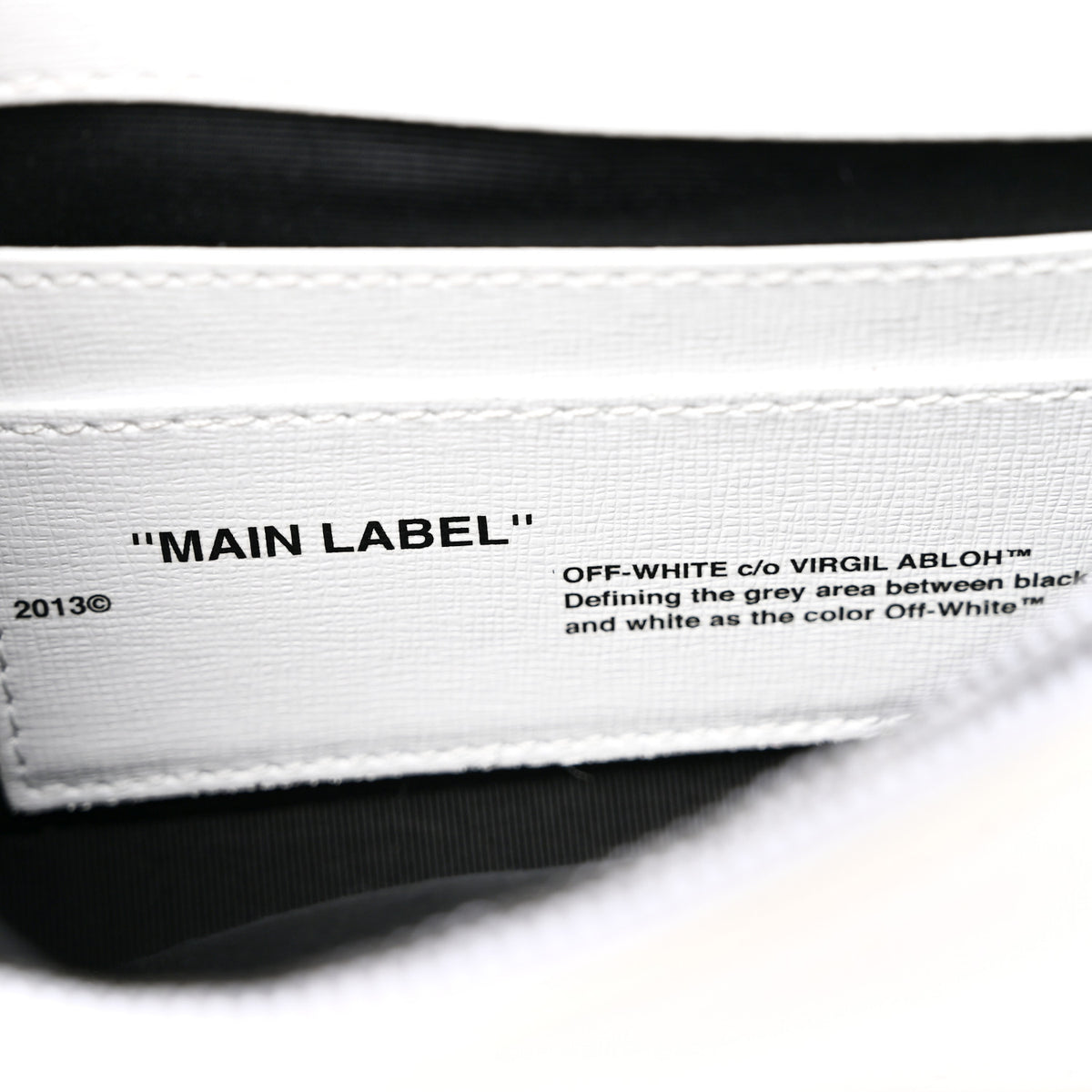 Calfskin Mini Binder Clip Bag White