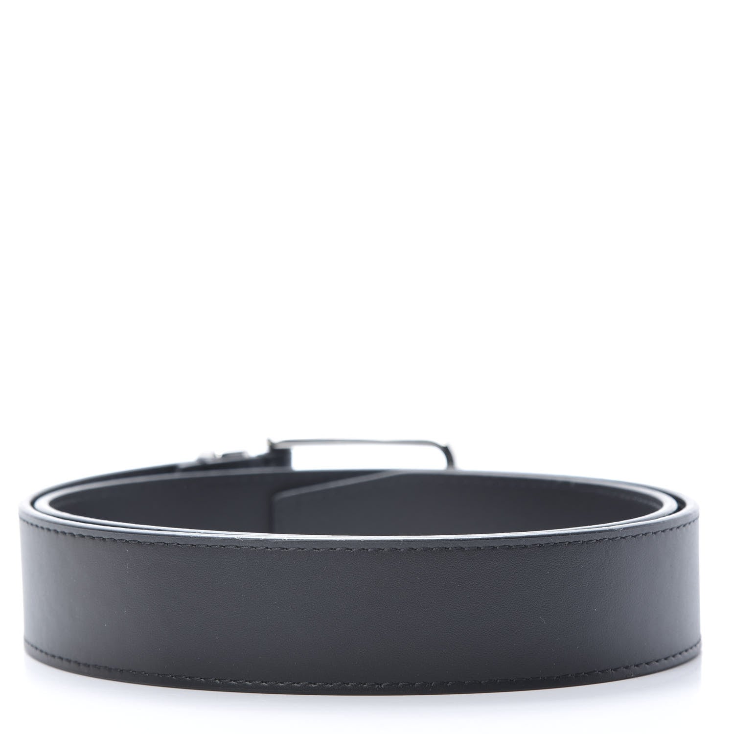 Louis Vuitton Calfskin 35mm Pont Neuf Belt 85 34 Black 2 of 7