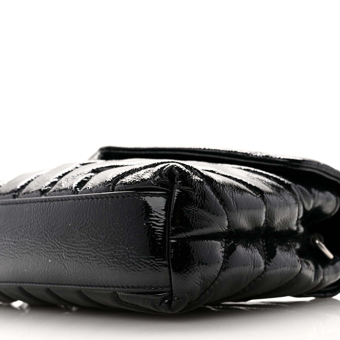 Patent Y Quilted Monogram Toy Loulou Crossbody Bag Black