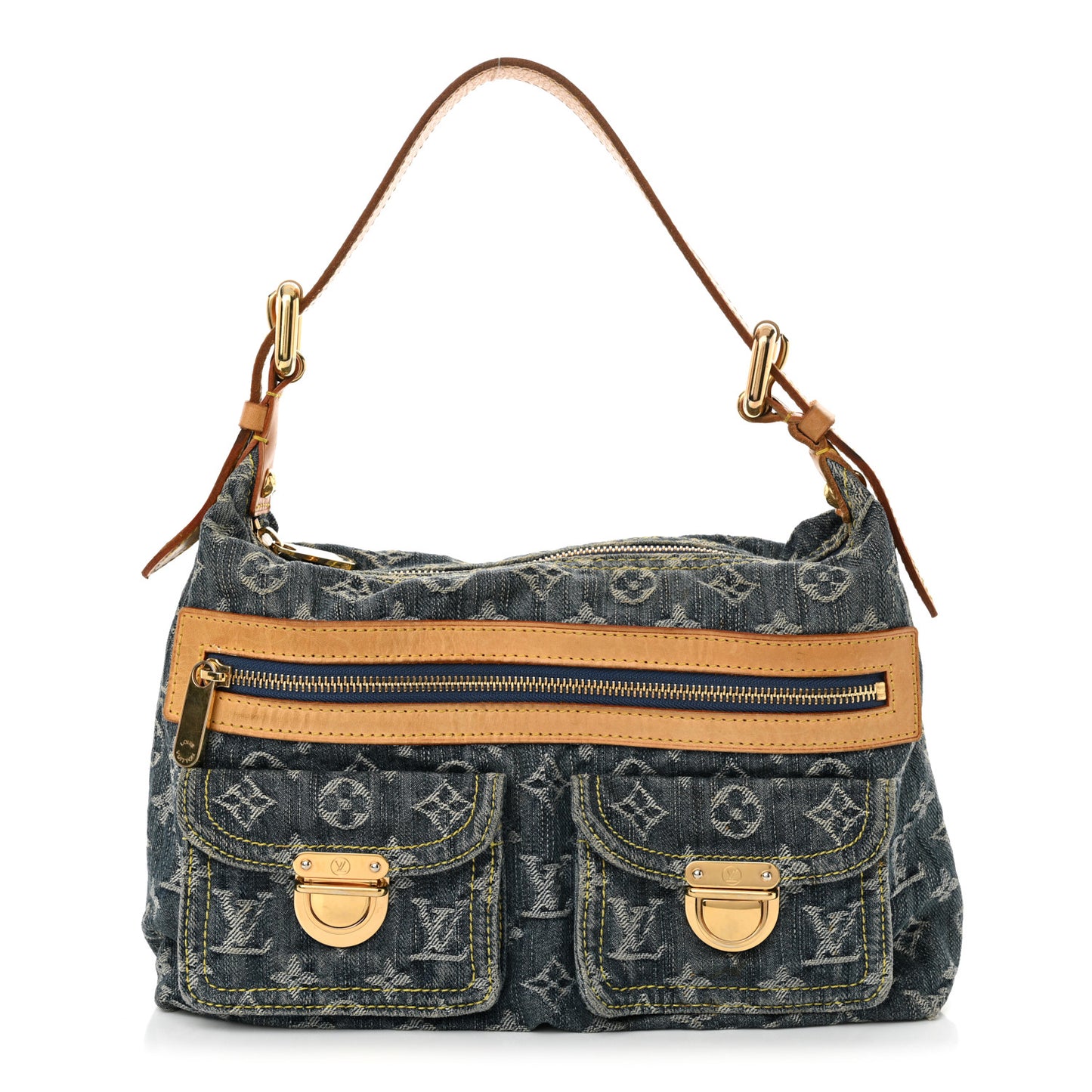 Monogram Denim Baggy PM Blue