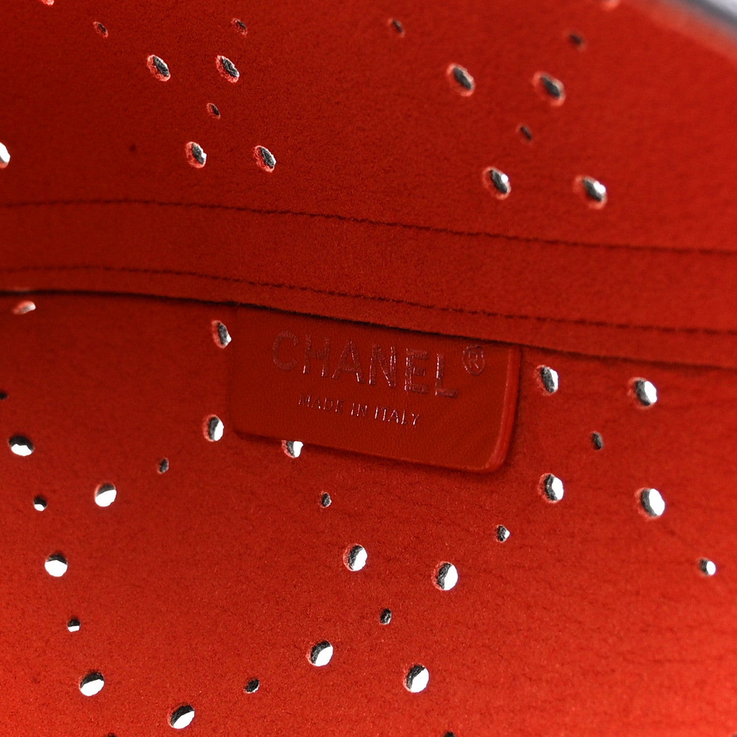 Chanel Perforated Grained Calfskin Small Shopping Tote Black 7 of 17