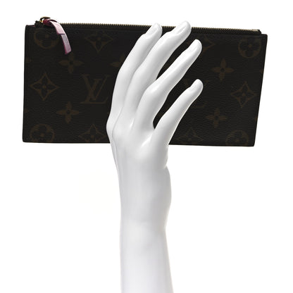 Louis Vuitton Monogram Felicie Chain Wallet Zippered Insert Fuchsia 2 of 6