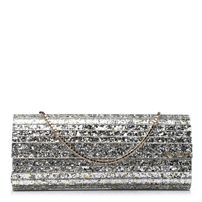 Jimmy Choo Acrylic Glitter Sweetie Clutch Champagne 1 of 4