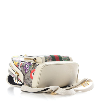 Gucci GG Supreme Monogram Flora Web Small Ophidia Day Backpack White 4 of 11