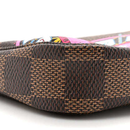 Louis Vuitton Damier Ebene 2020 Christmas Animation Big Wheel Mini Pochette Accessories Rose Ballerine 10 of 11