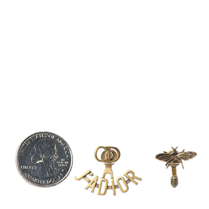 Christian Dior Metal J'Adior Earrings Aged Gold 2 of 4