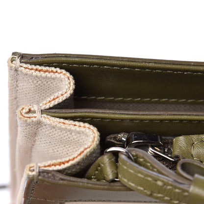 Balenciaga Cotton Canvas Pochette Crossbody Bag Vert Militaire 18 of 21