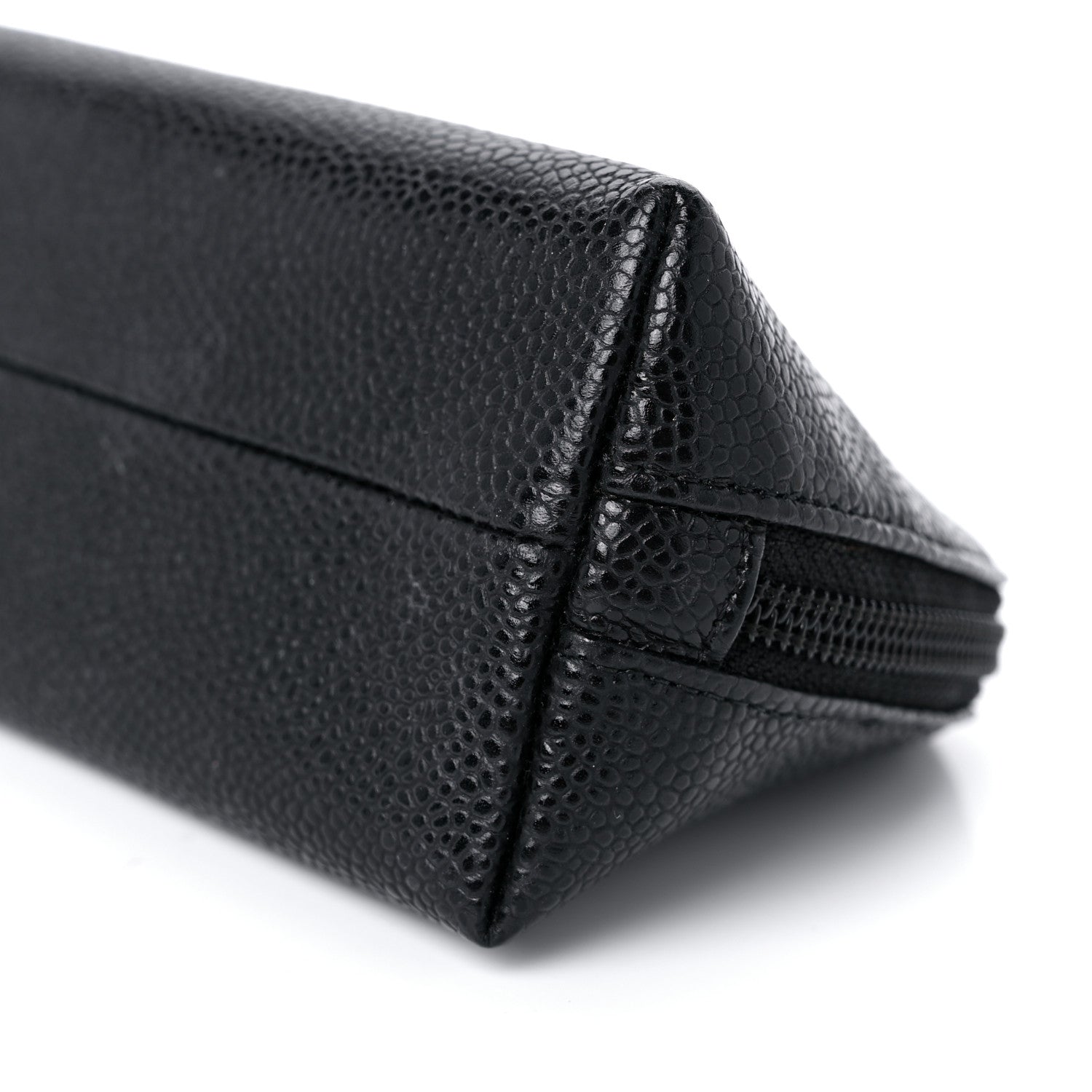 Chanel Caviar Timeless CC Cosmetic Pouch Bag Black 9 of 10