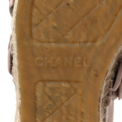 Chanel Lambskin Camellia CC Espadrilles 37 Pink 7 of 8