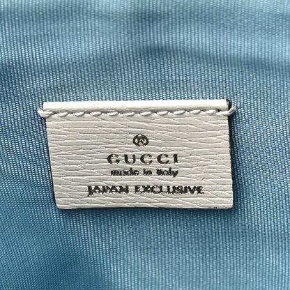 Gucci X YUKO HIGUCHI Canvas Calfskin GG Web Yuko Higuchi Print Large Ophidia Pouch Clutch White 6 of 11