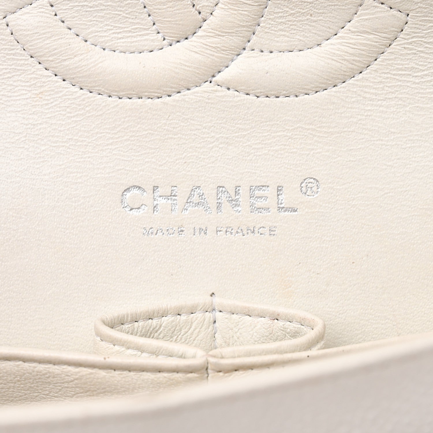 Chanel Caviar Quilted Medium Double Flap Bijoux Chain White 6 of 21