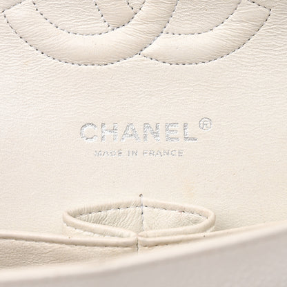 Chanel Caviar Quilted Medium Double Flap Bijoux Chain White 6 of 21