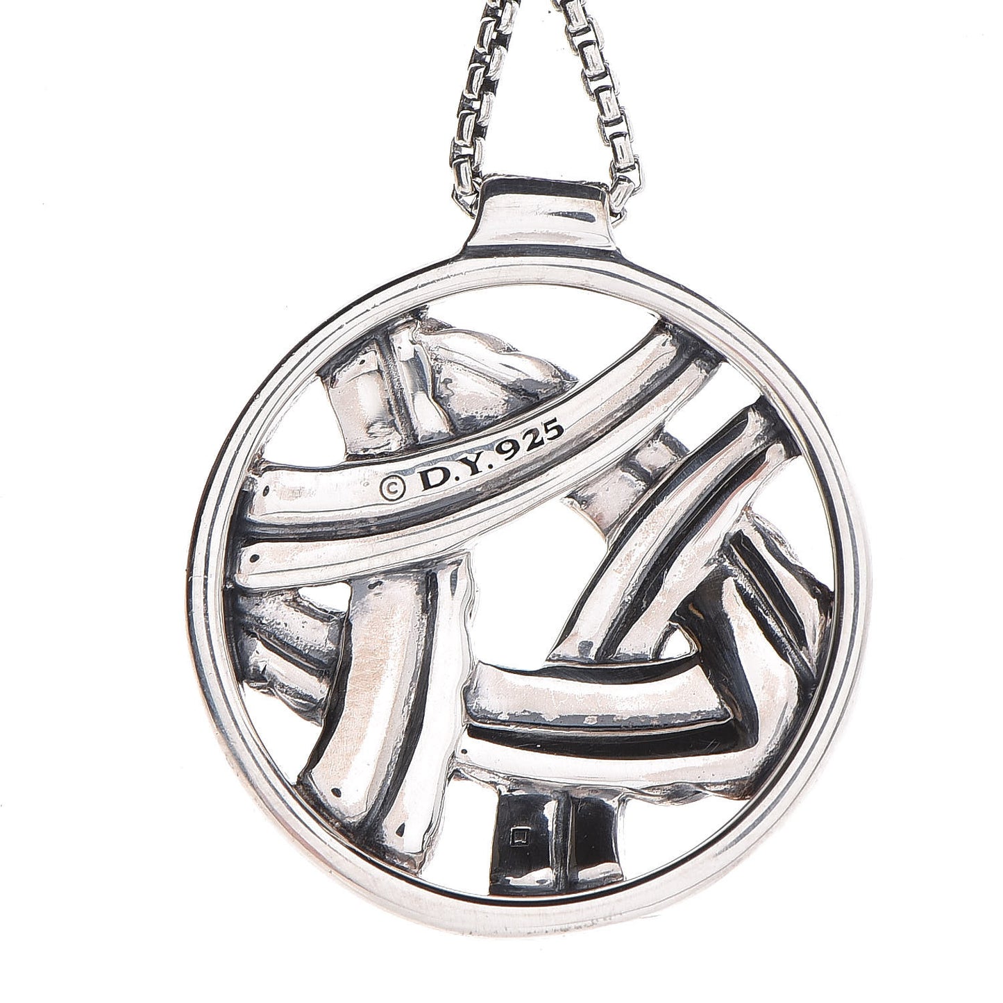 Sterling Silver Diamond Papyrus Pendant Necklace