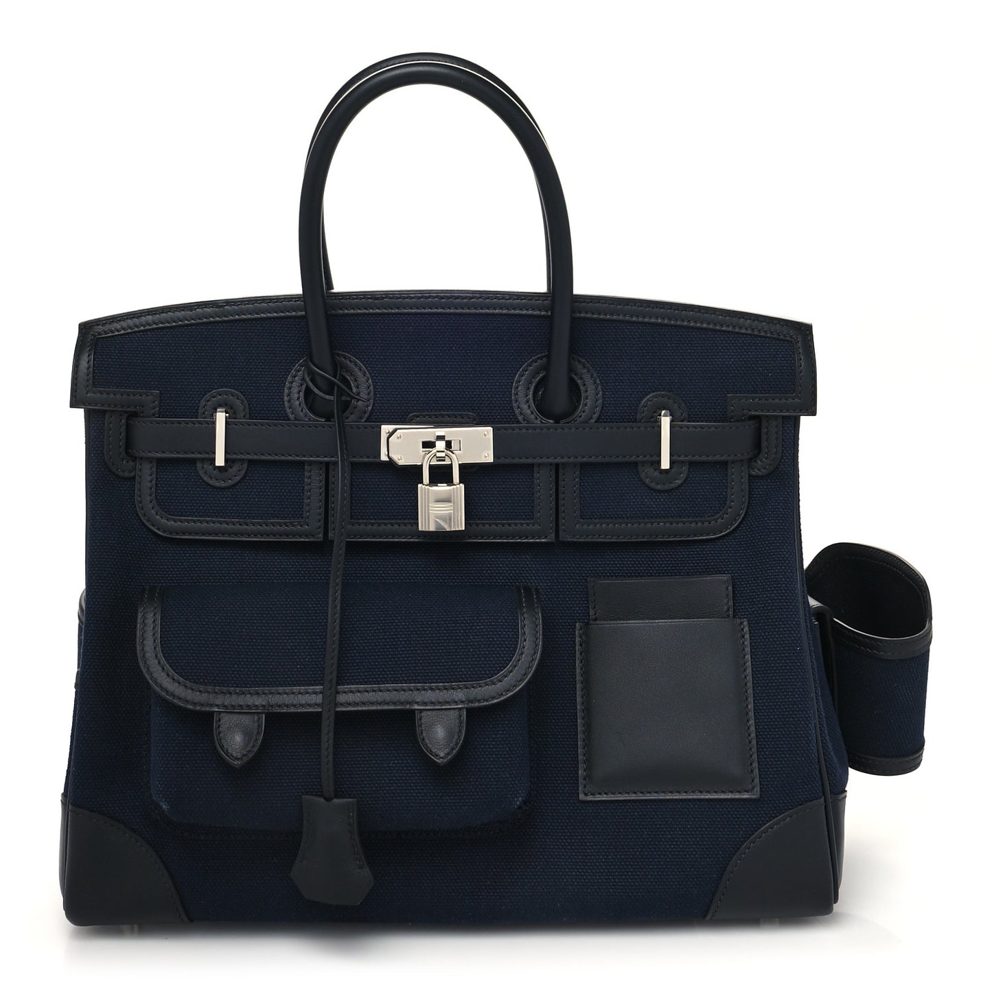 Goeland Toile Swift Cargo Birkin 35 Bleu Marine