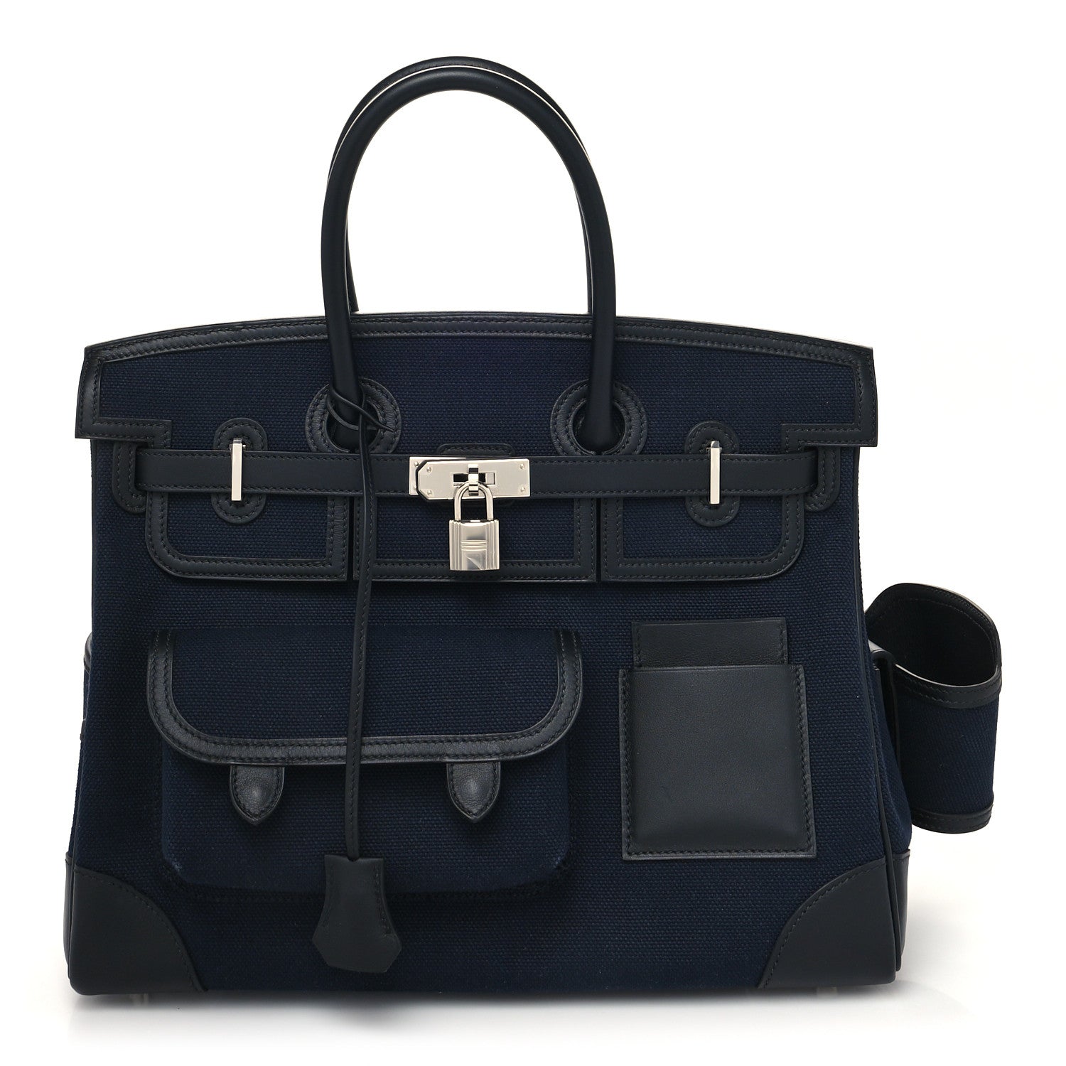 Hermes Goeland Toile Swift Cargo Birkin 35 Bleu Marine 1 of 13