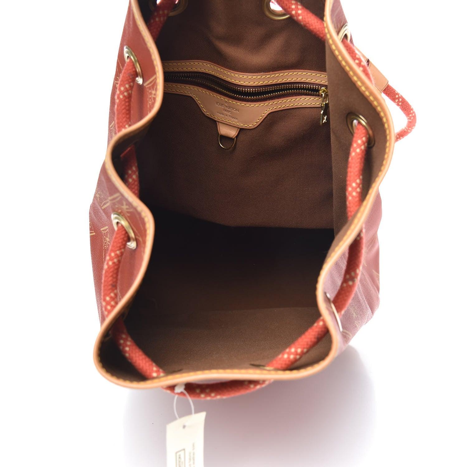 Louis Vuitton Canvas Americas Cup 1995 Saint Tropez Drawstring Bag Red 4 of 10
