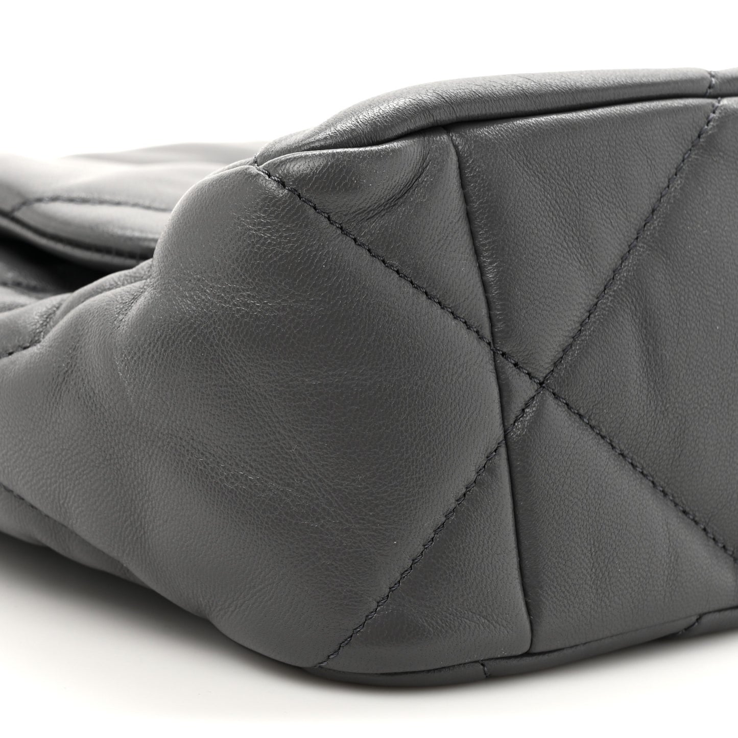 Quilted Large Chanel 19 Flap Dark Grey
