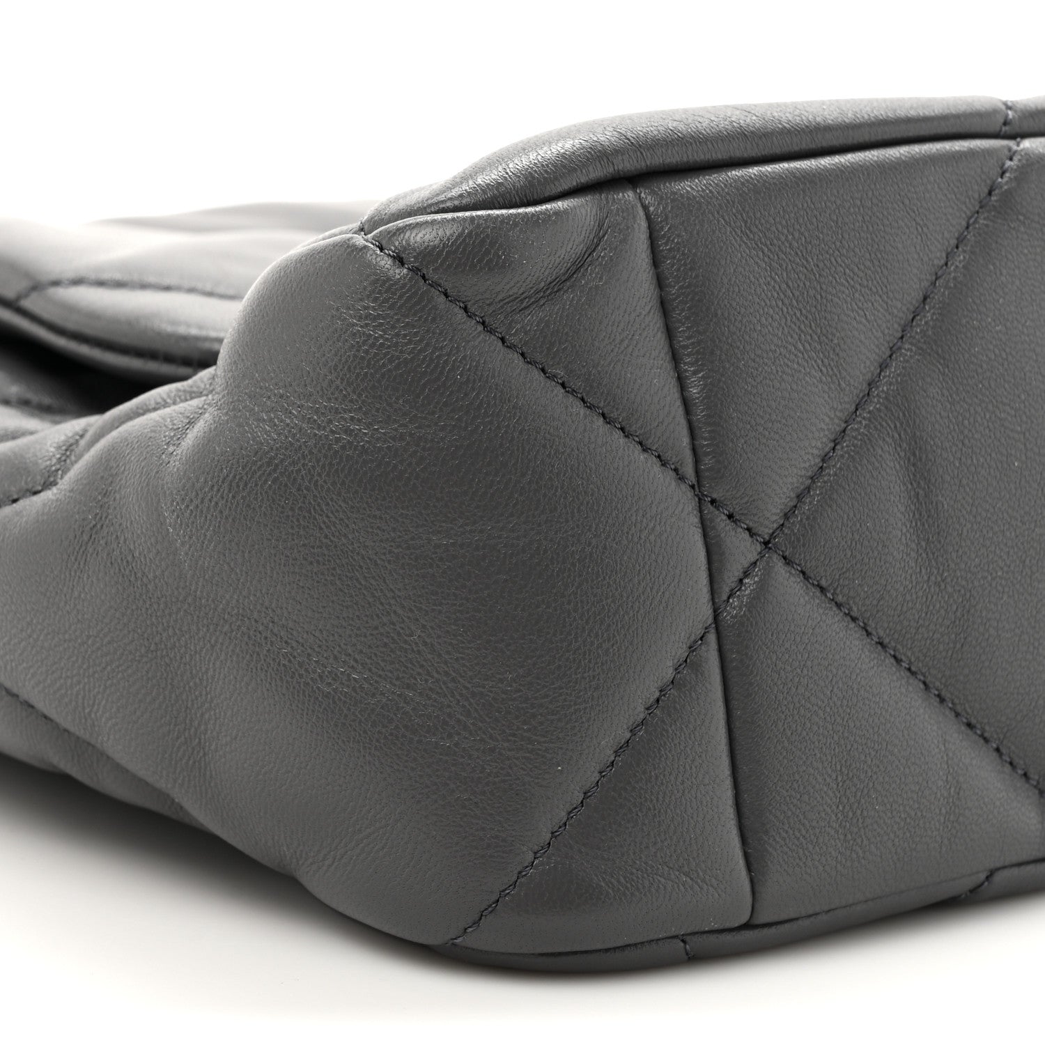 Chanel Quilted Large Chanel 19 Flap Dark Grey 10 of 10