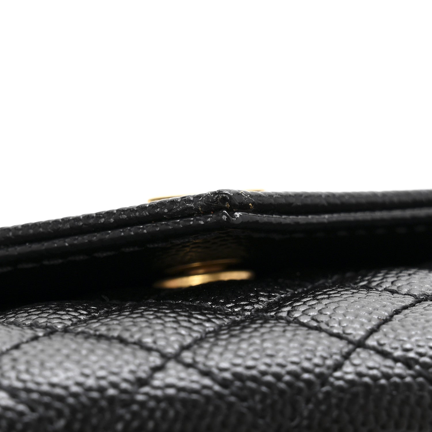 Saint Laurent Grain De Poudre Textured Mixed Matelasse Triquilt Small Monogram Envelope Wallet Black 10 of 10